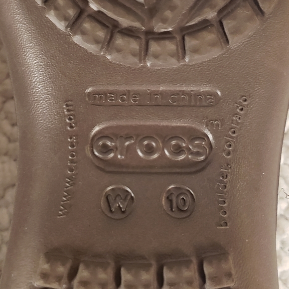 Crocs Kadee Slingback Flats Brown Woman's Size 10 worn once like new - Picture 7 of 7